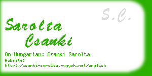 sarolta csanki business card